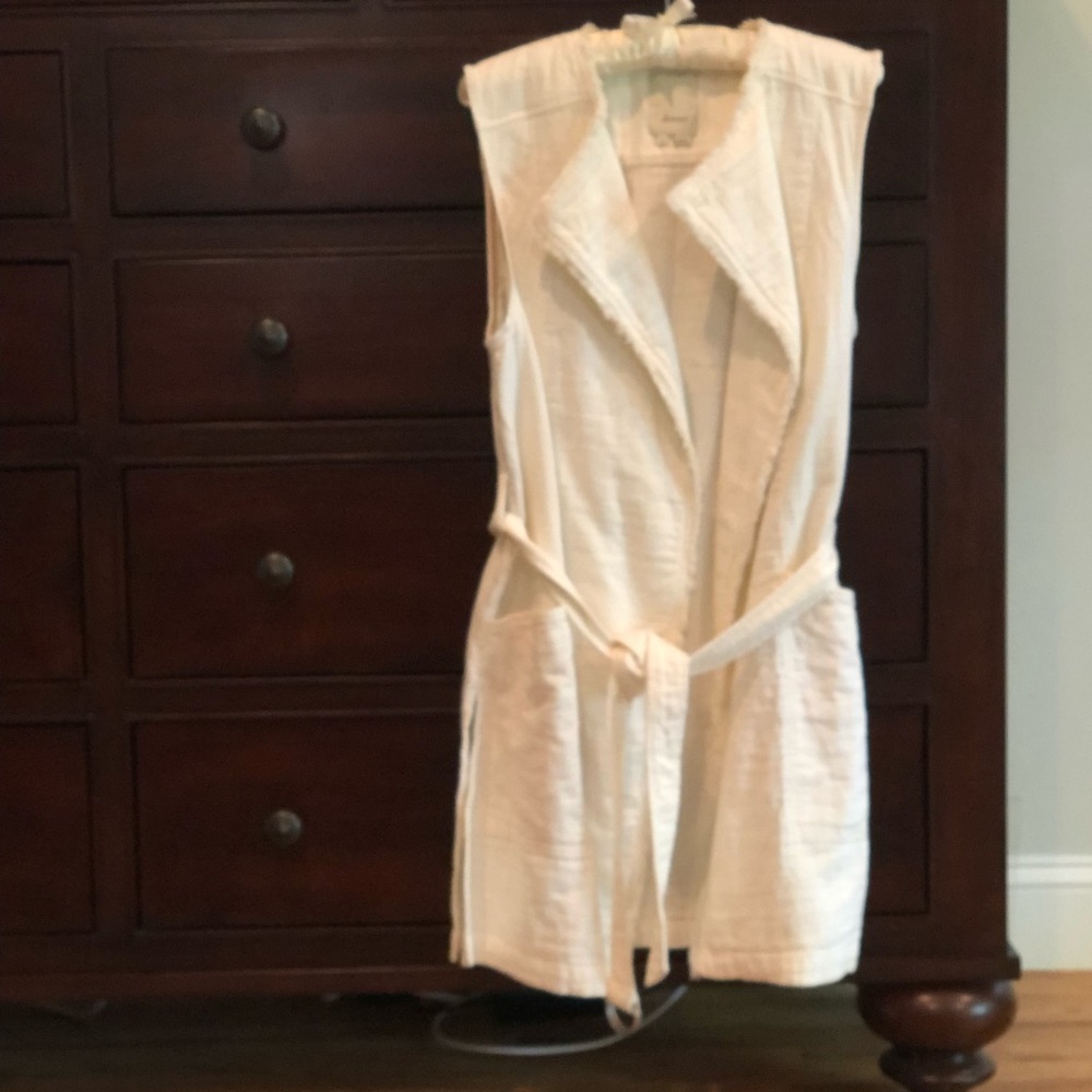 🧚‍♀️Anthropologie Duster Vest, Cream🧚‍♀️